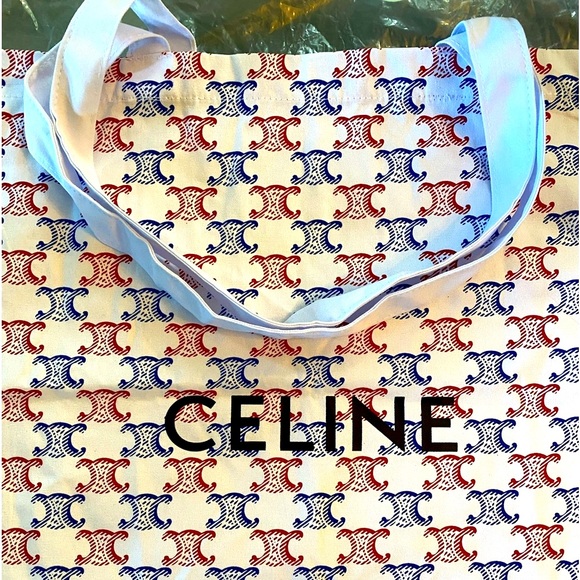 NEW IN BAG AUTHENTIC CELINE TRIOMPHE NOVELTY SHOPPING TOTE - LIMITED EDITION - Picture 1 of 11
